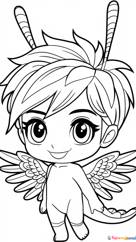 Kolorowanka Chibi do druku dla dzieci – Darmowe wzory online