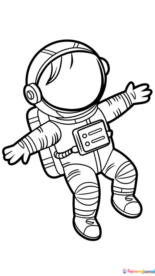 Kolorowanka: Scooby-Doo jako astronauta dla dzieci do druku