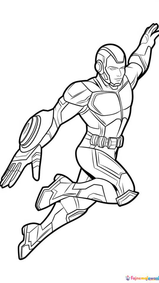 Kolorowanka dla dzieci: Iron Man z Avengers do druku