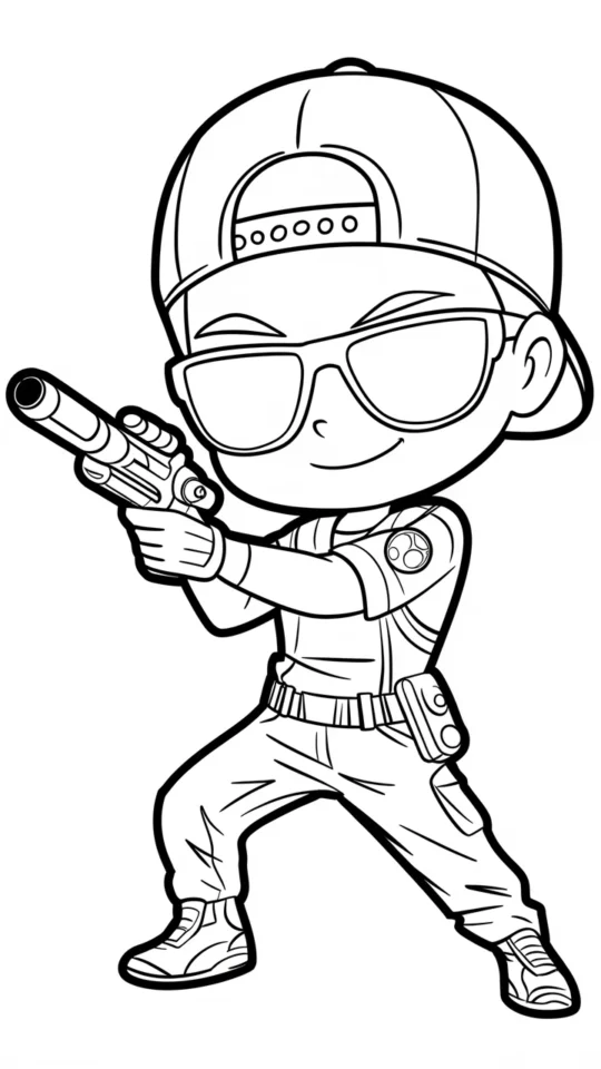 Kolorowanka Brock z Brawl Stars do druku dla dzieci