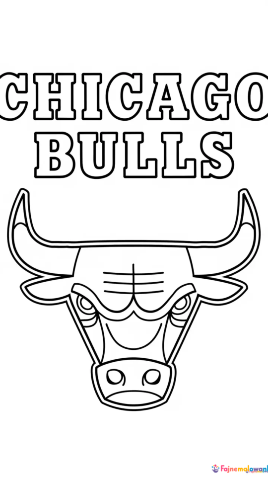 Kolorowanka z Bykami z Chicago dla fanów koszykówki NBA