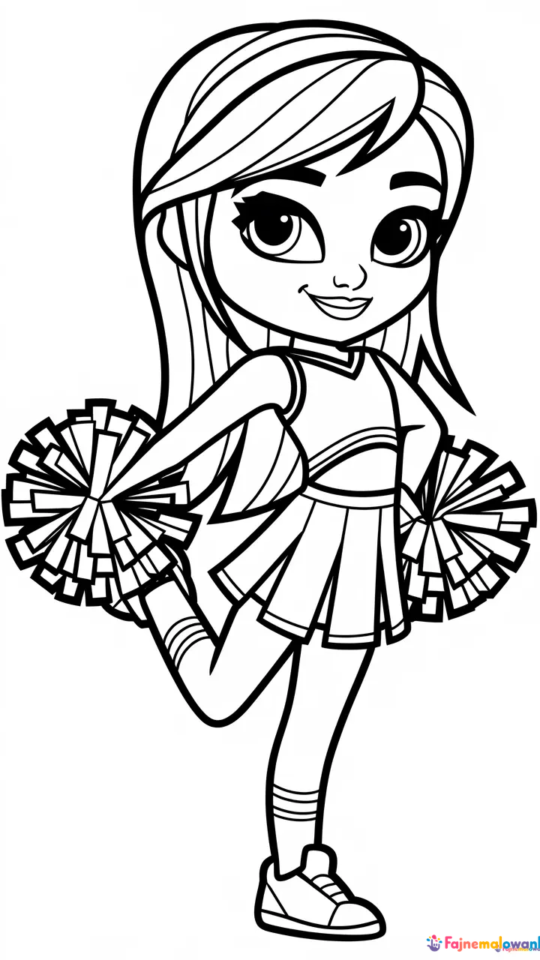 Kolorowanka Bratz: Cheerleaderki do Druku dla Dzieci