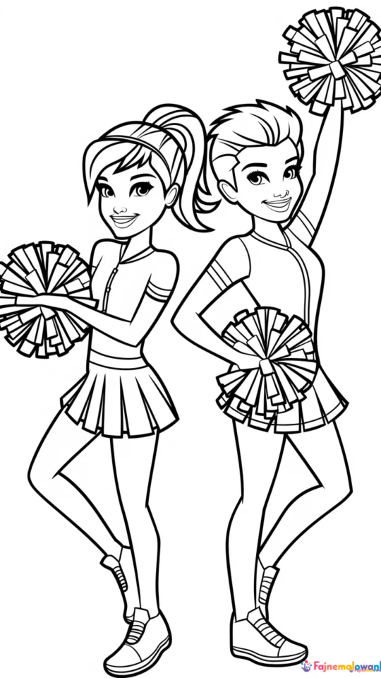 Kolorowanka Bratz: Przyjaciółki Cheerleaderki do Druku