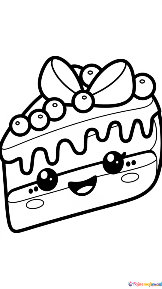 Kolorowanka z ciastkami jagodowymi Num Noms do druku