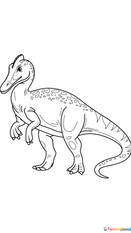 Kolorowanka Parasaurolophus – Malowanka z Dinozaurem dla Dzieci