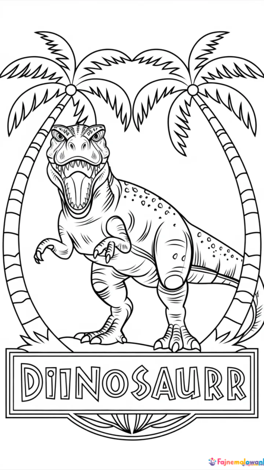 Kolorowanki dinozaury z Jurassic World dla dzieci do druku