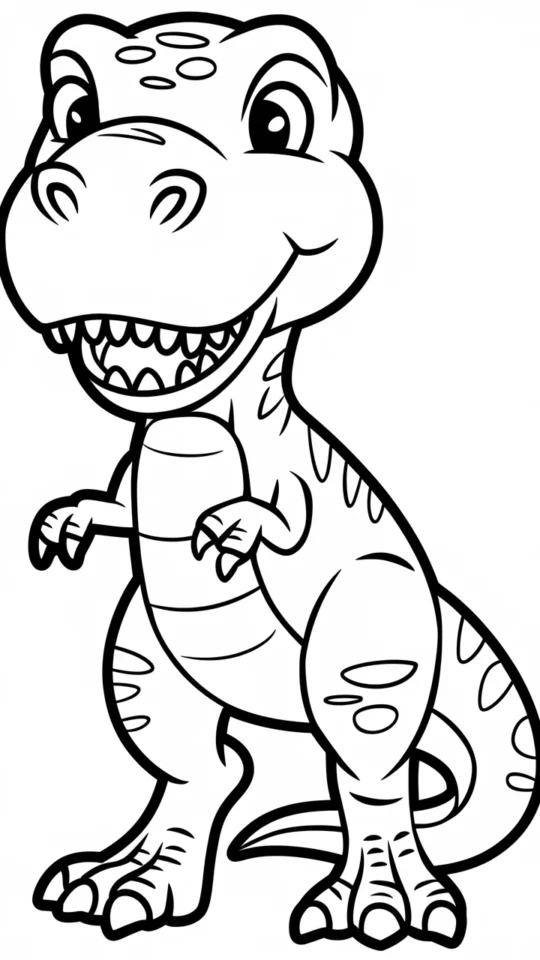 Kolorowanka z dinozaurem dla dzieci – Dinozaury do druku