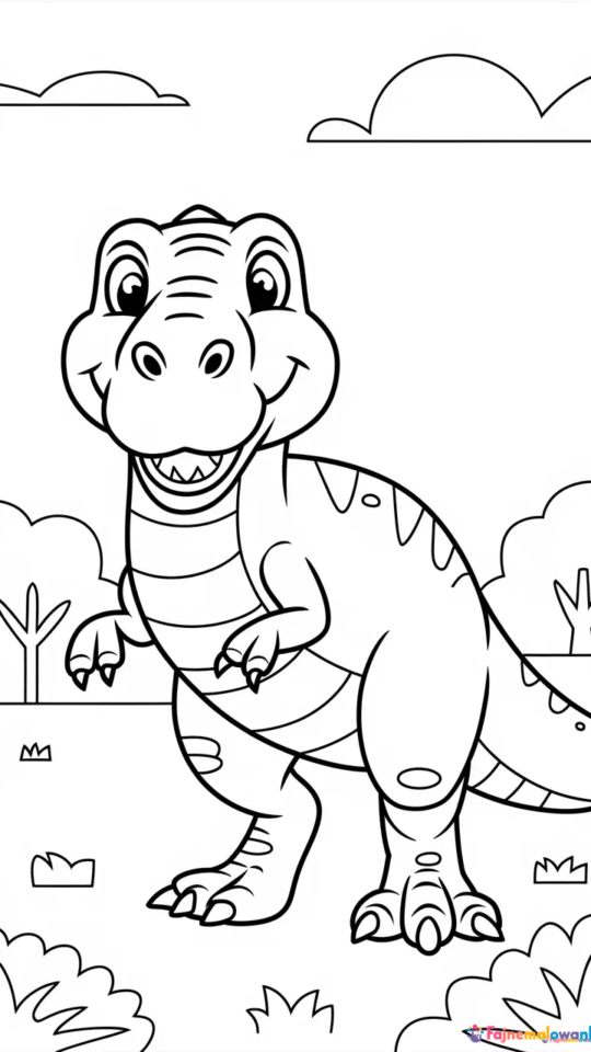 Kolorowanki dla dzieci: dinozaury do druku i kolorowania