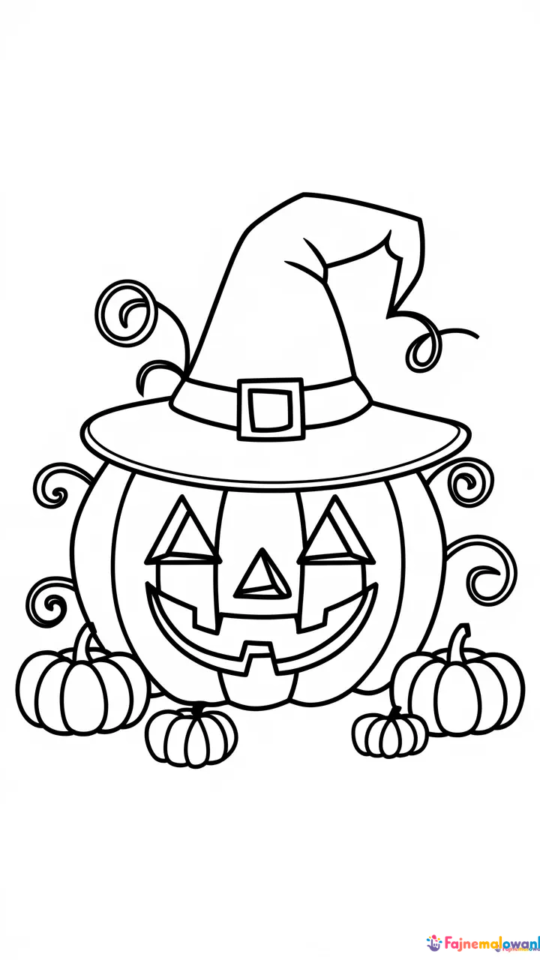 Kolorowanka do druku na Halloween dla dzieci i dorosłych