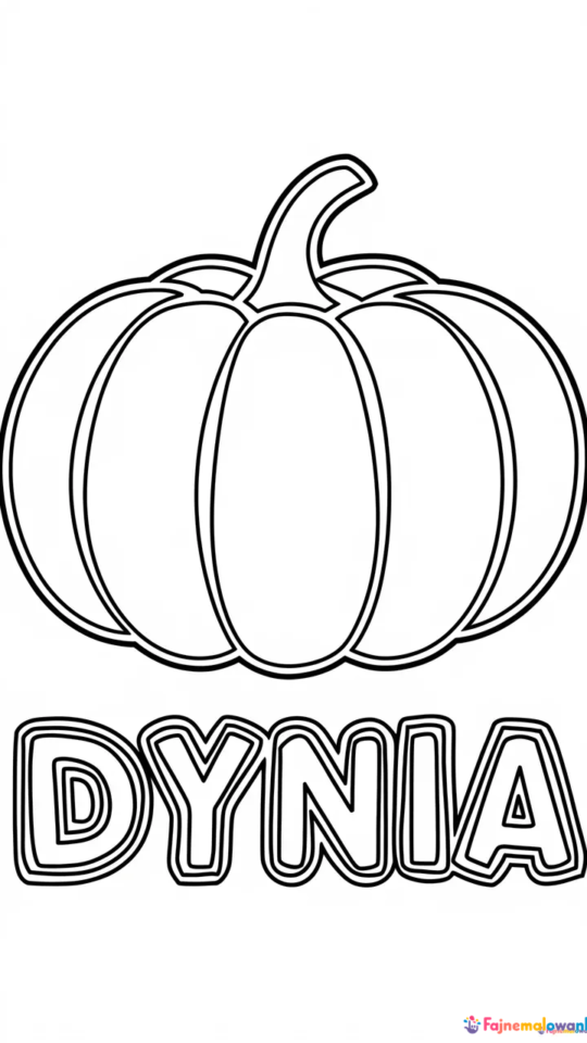 Kolorowanka z Dynią na Halloween do Druku dla Dzieci
