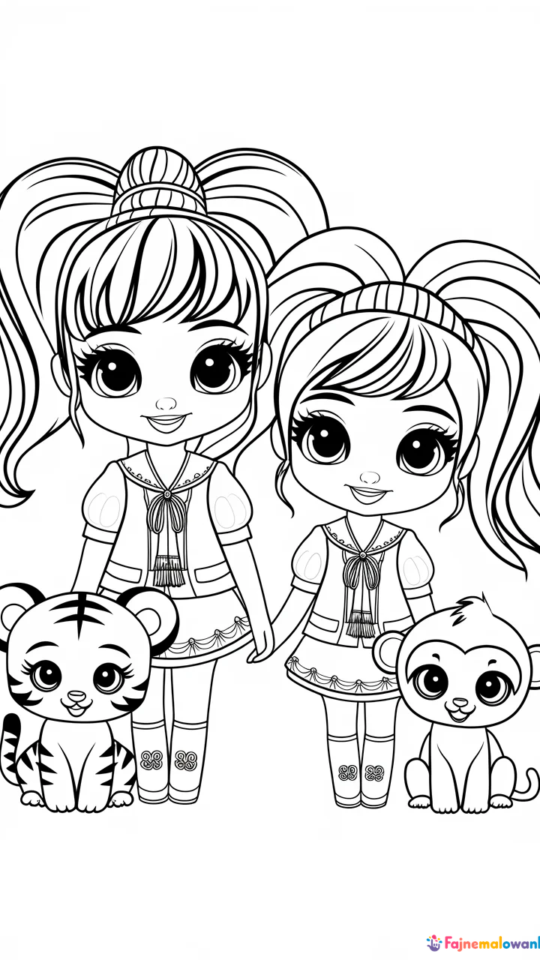 Kolorowanki Shimmer i Shine dla dziewczynek do druku