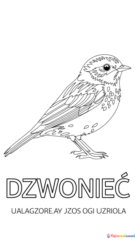 Kolorowanka do druku: Dzwoniec dla dzieci do pokolorowania