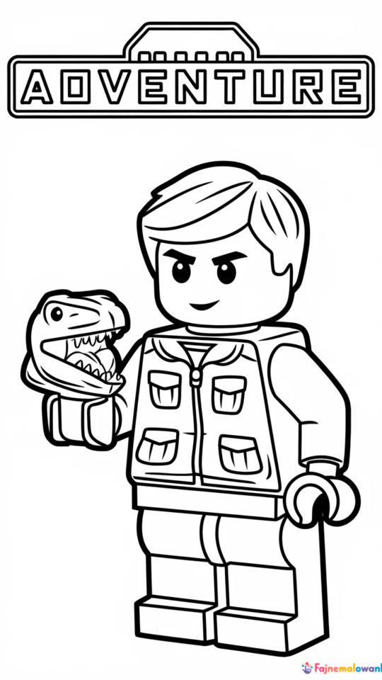 Kolorowanka LEGO: Dinozaury z Jurassic World do Druku