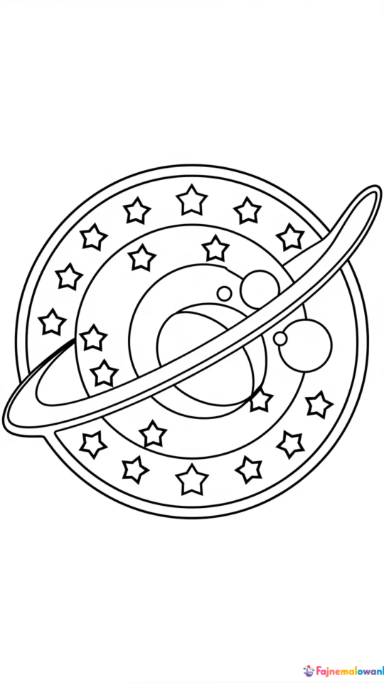 Kolorowanka z logo NASA dla chłopców – edukacyjna zabawa