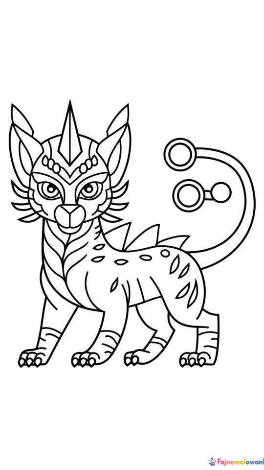 Kolorowanka z Pokemonem Mewtwo do druku dla dzieci