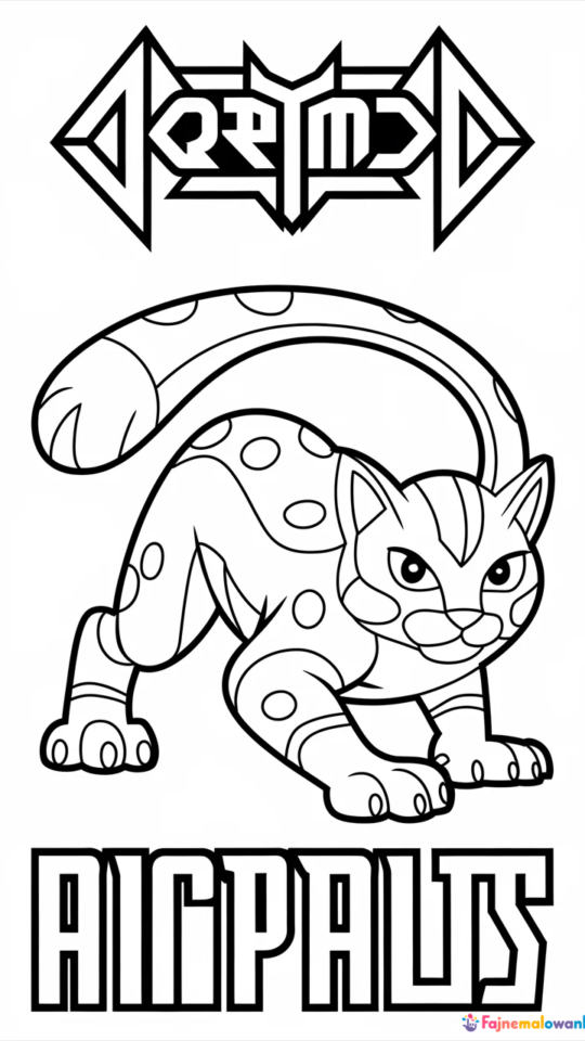 Kolorowanka z legendarnym Mewtwo do druku dla dzieci