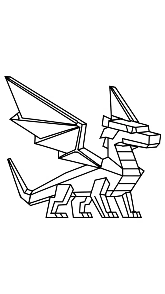 Kolorowanki Minecraft: Smok do Druku dla Dzieci i Fanów