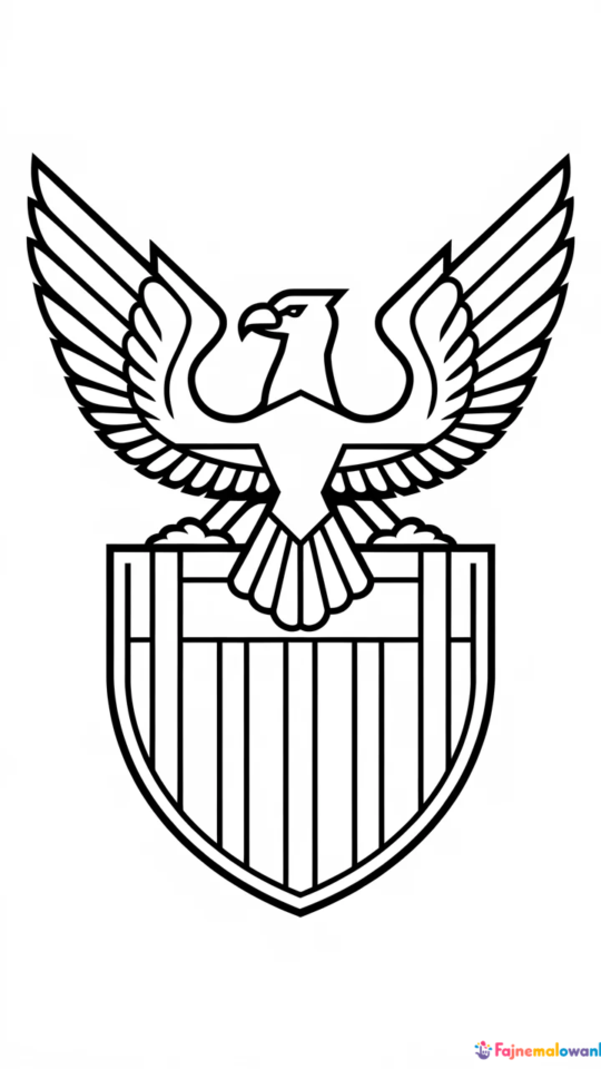 Kolorowanka do druku: Herb SS Lazio Rzym dla dzieci i dorosłych