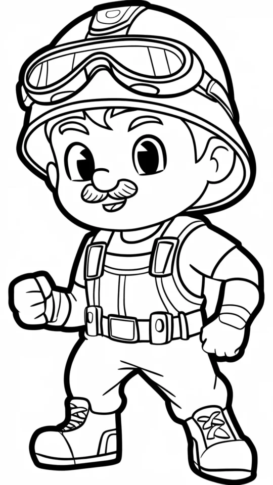 Kolorowanka Wario z gry Super Mario Bros do druku