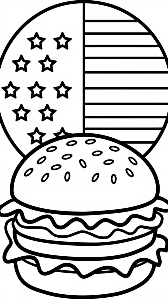 Kolorowanka do druku: Countryball USA dla dzieci i dorosłych