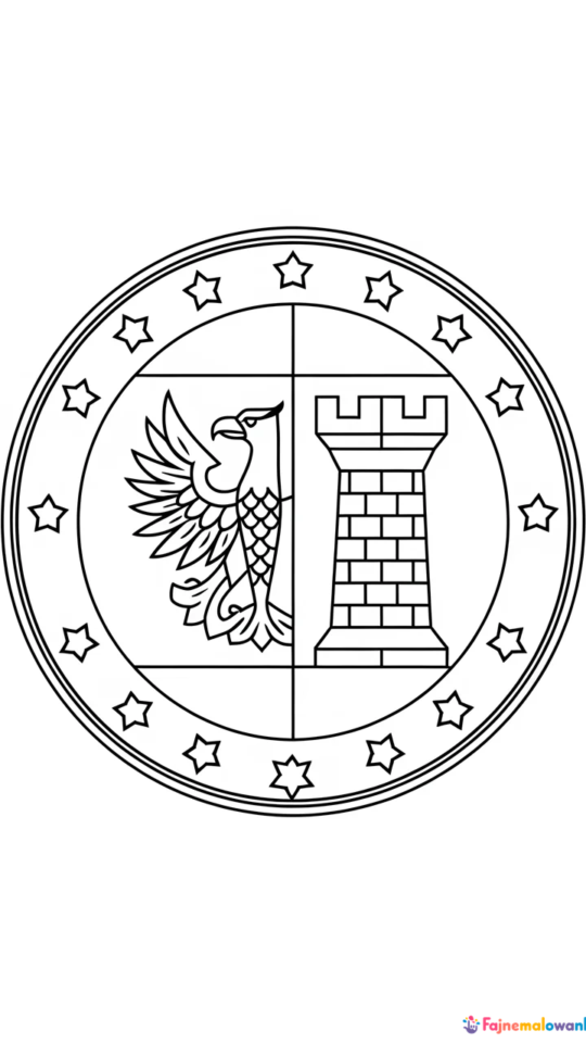Kolorowanka dla dzieci z motywem Piast Gliwice do druku