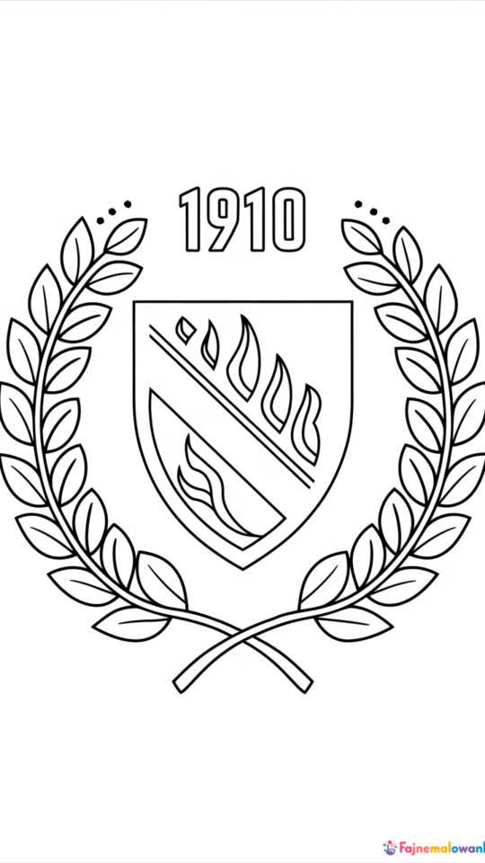Kolorowanka dla dzieci: Widzew Łódź – Klubowe Barwy i Logo