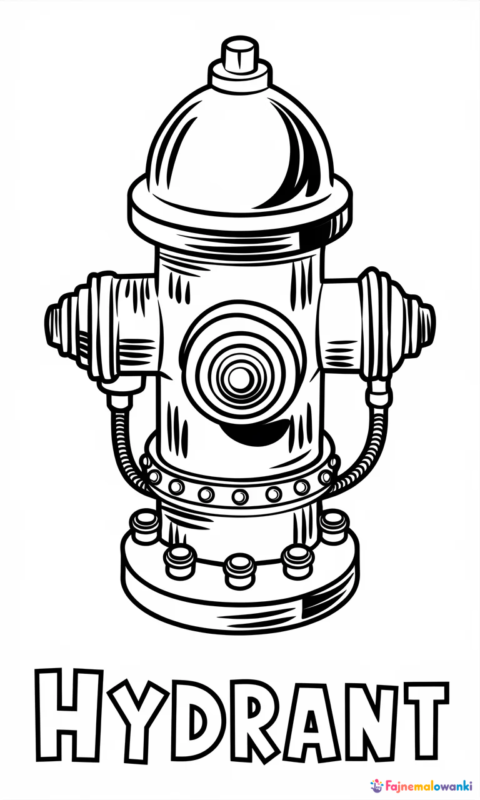 Kolorowanka hydrant uliczny dla dzieci