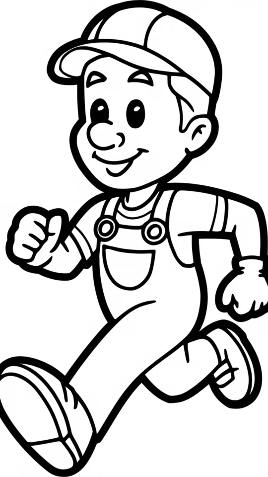 Kolorowanka do druku z Mario Bros dla dzieci do pobrania