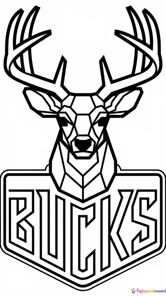 Kolorowanka do druku: Milwaukee Bucks dla fanów koszykówki