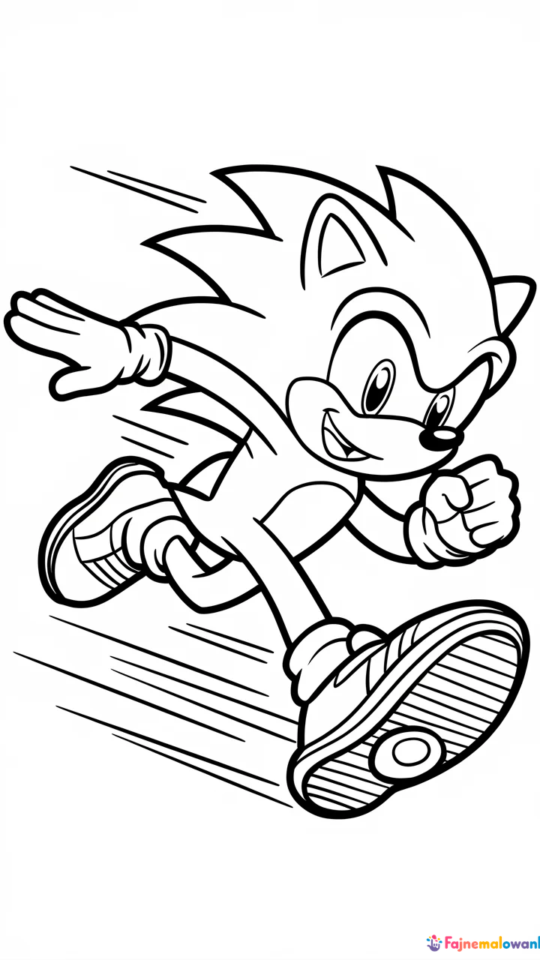 Kolorowanka do druku: Sonic 2 dla dzieci i fanów gier