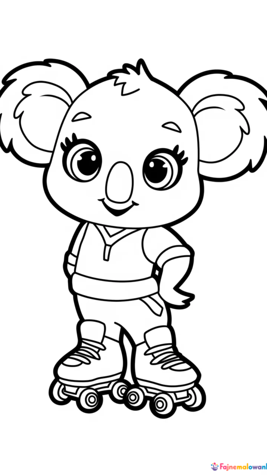 Urocza kolorowanka z misiem koala do druku dla dzieci