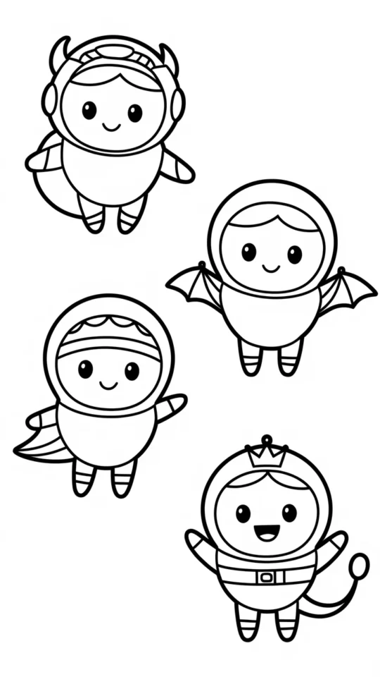 Kolorowanka: Astronauci w Kosmosie – Among Us dla Dzieci
