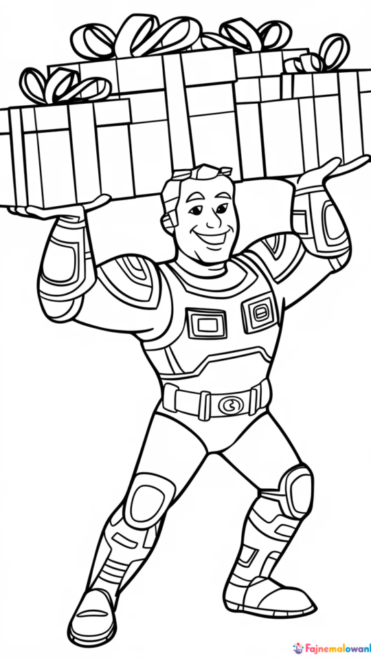Kolorowanki świąteczne z Toy Story do druku dla dzieci
