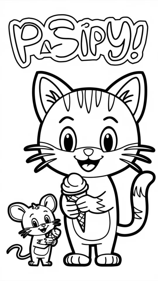 Kolorowanka Tom i Jerry dla dzieci do druku i malowania