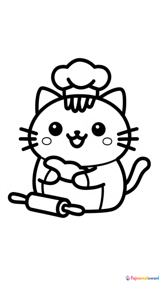Kolorowanka z kotem Pusheen do druku dla dzieci i dorosłych