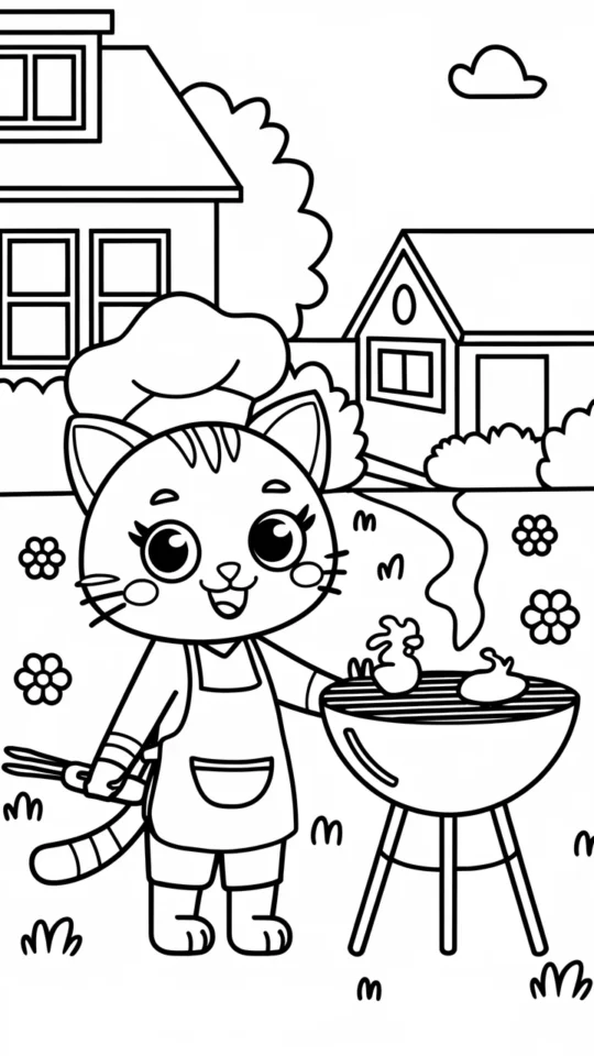 „Kolorowanka Hello Kitty – Grillowanie z Przyjaciółmi”