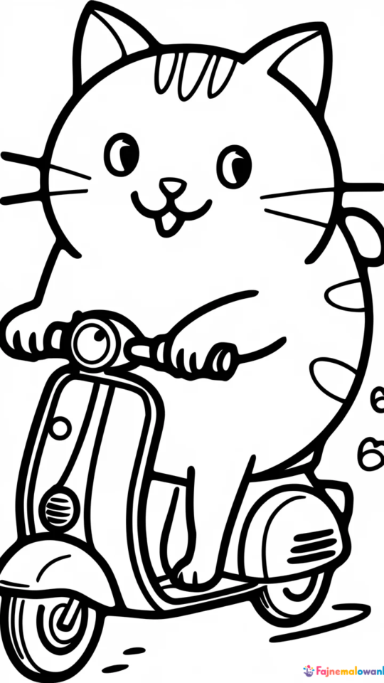 Kolorowanka z kotem Pusheen do druku dla dzieci i dorosłych