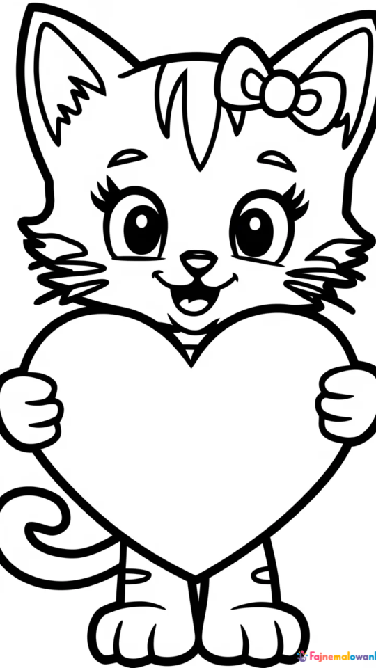 Kolorowanka Hello Kitty dla dziewczynek do druku i zabawy