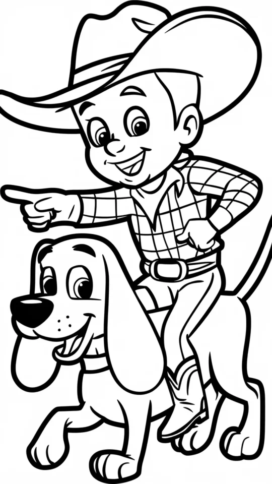 Kolorowanka: Chudy i Piesek z Toy Story do Druku dla Dzieci