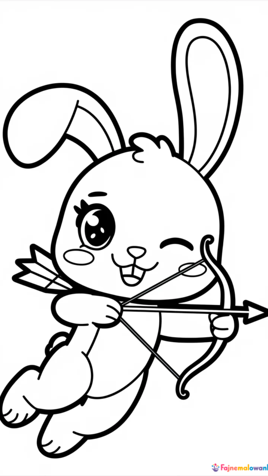 Kolorowanka Cinnamoroll Kupidyn na Walentynki do druku