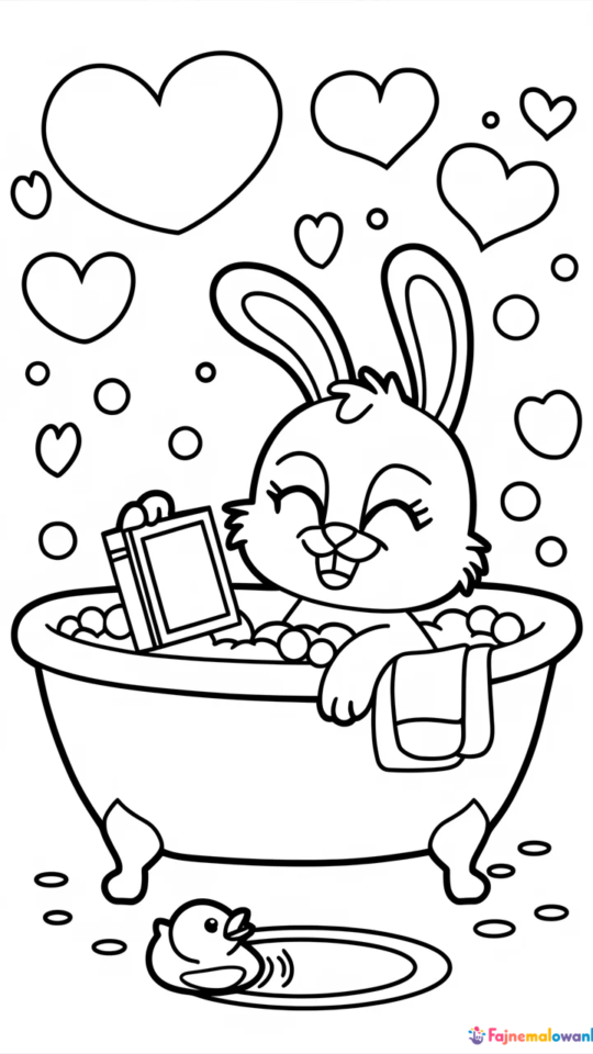 Kolorowanka urocze zwierzątka kawaii do druku dla dzieci