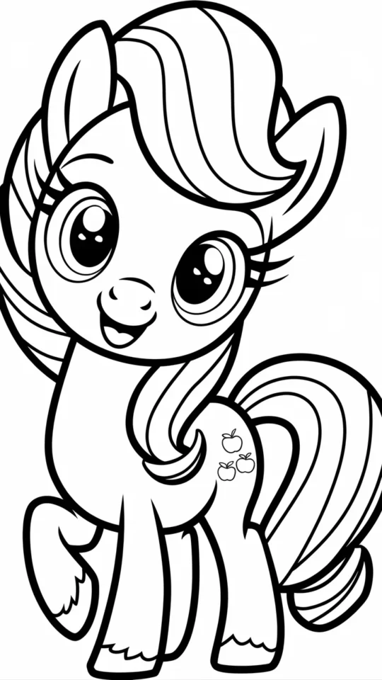 Kolorowanka Applejack z My Little Pony do druku dla dzieci