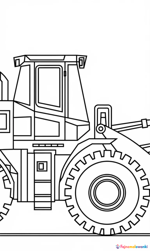 Kolorowanka z ładowarką kołową