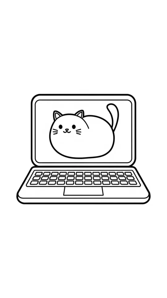 Kolorowanka z kotem Pusheen dla dzieci do druku
