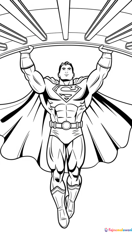 Kolorowanka Superman dla dzieci do druku i kolorowania