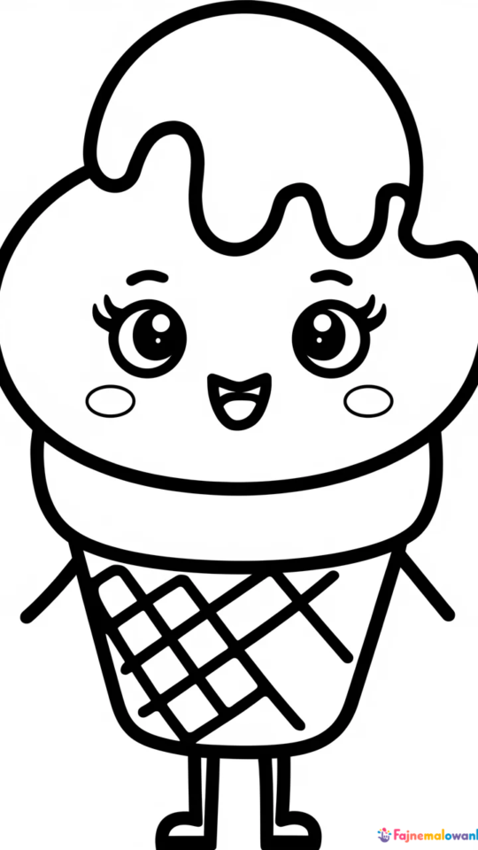 Kolorowanka Gumball i Sarah jedzą lody do druku dla dzieci