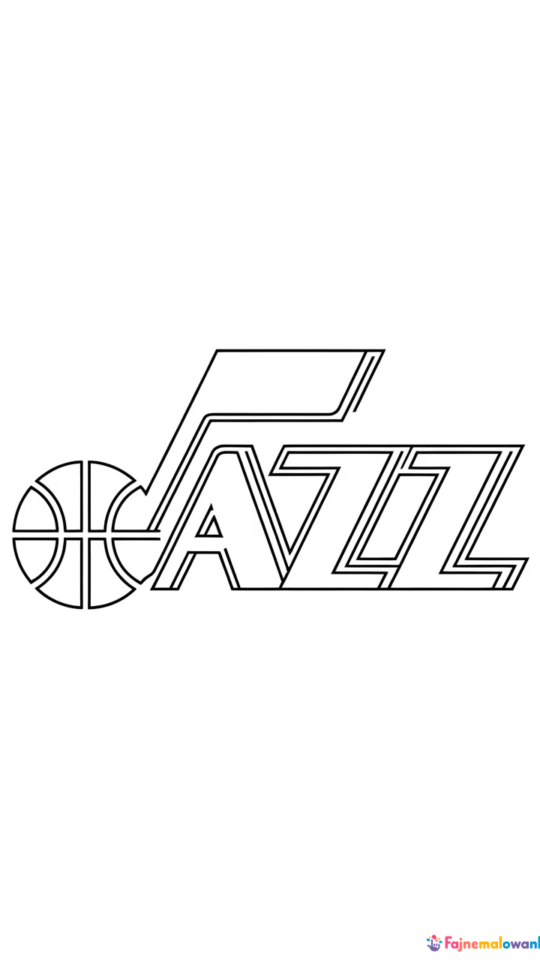 Kolorowanka dla dzieci: Utah Jazz do druku i kolorowania