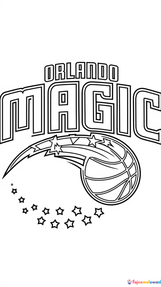 Kolorowanka do druku z motywem Orlando Magic dla dzieci