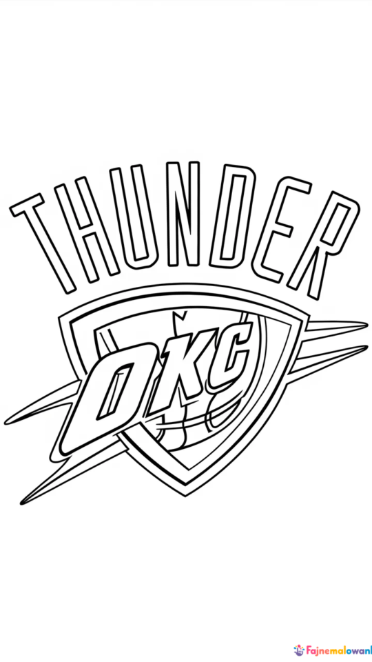 Kolorowanka dla dzieci: Oklahoma City Thunder do druku