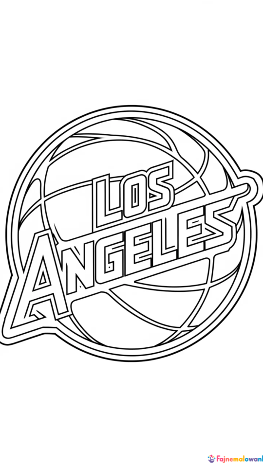Kolorowanka z drużyną Los Angeles Clippers do druku